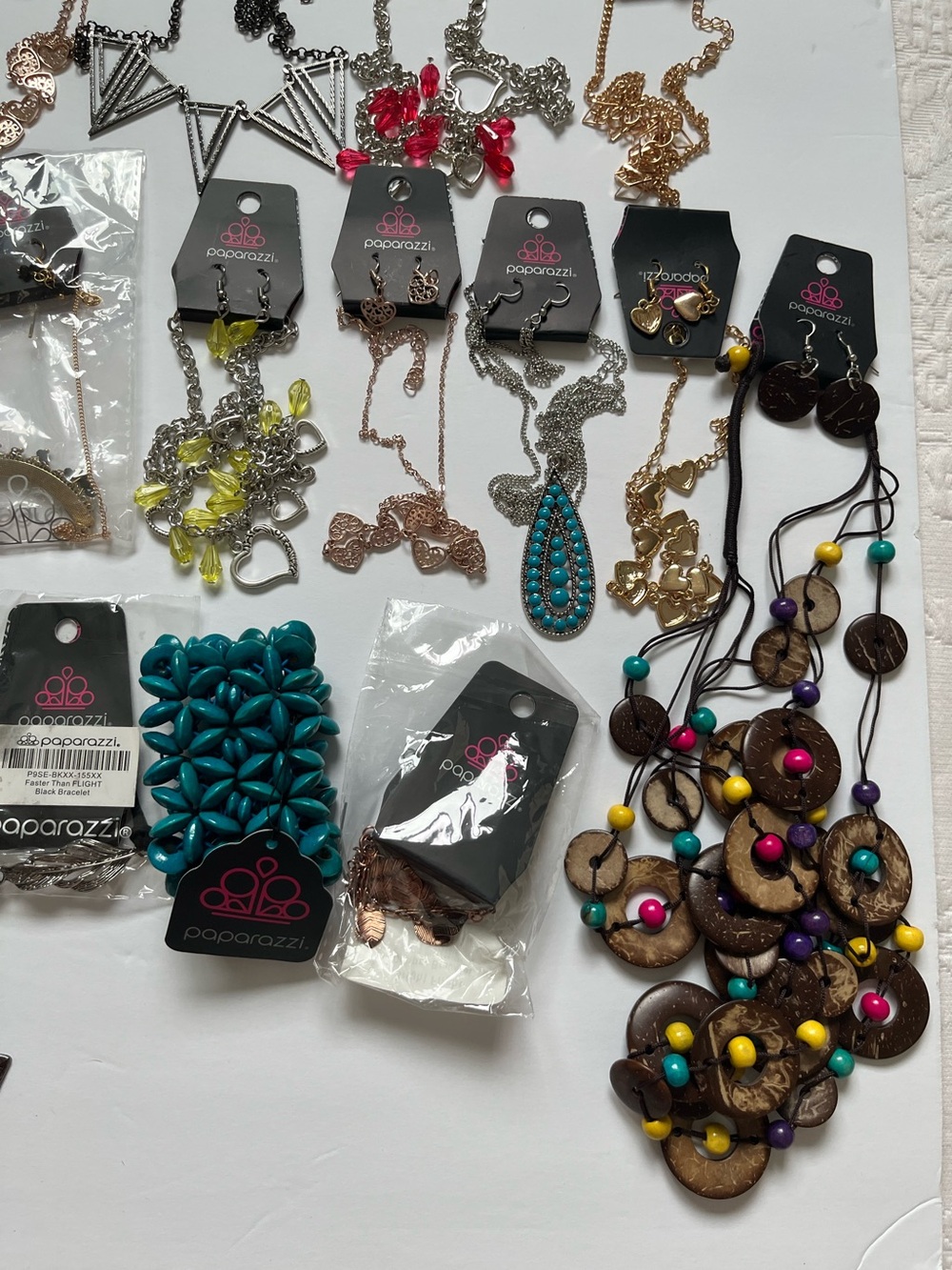 Lot of 41 Paparazzi Jewelry Lot Mixed Necklaces Bracelets Earrings